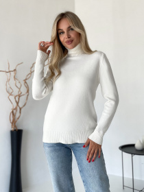 Свитер ISSA Plus модель WN20-579_молочный Свитер ISSA Plus модель WN20-579_молочный Фото