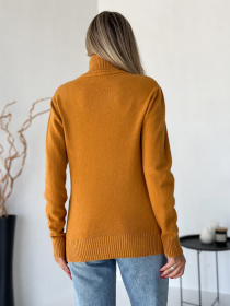 Свитер ISSA Plus модель WN20-579_горчичный Фото