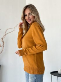 Свитер ISSA Plus модель WN20-579_горчичный Фото