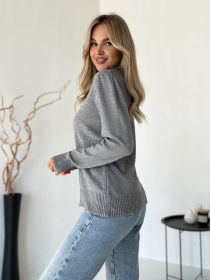 Свитер ISSA Plus модель WN20-579_серый Фото