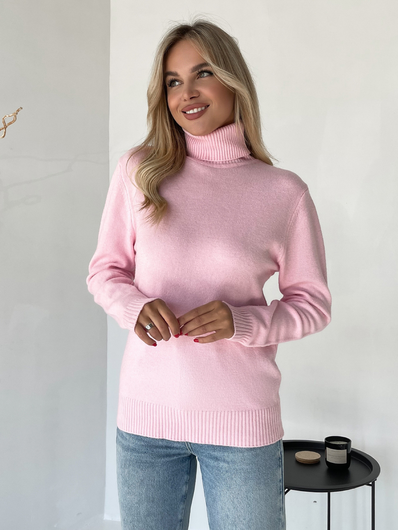 Свитер ISSA Plus модель WN20-579_розовый Фото