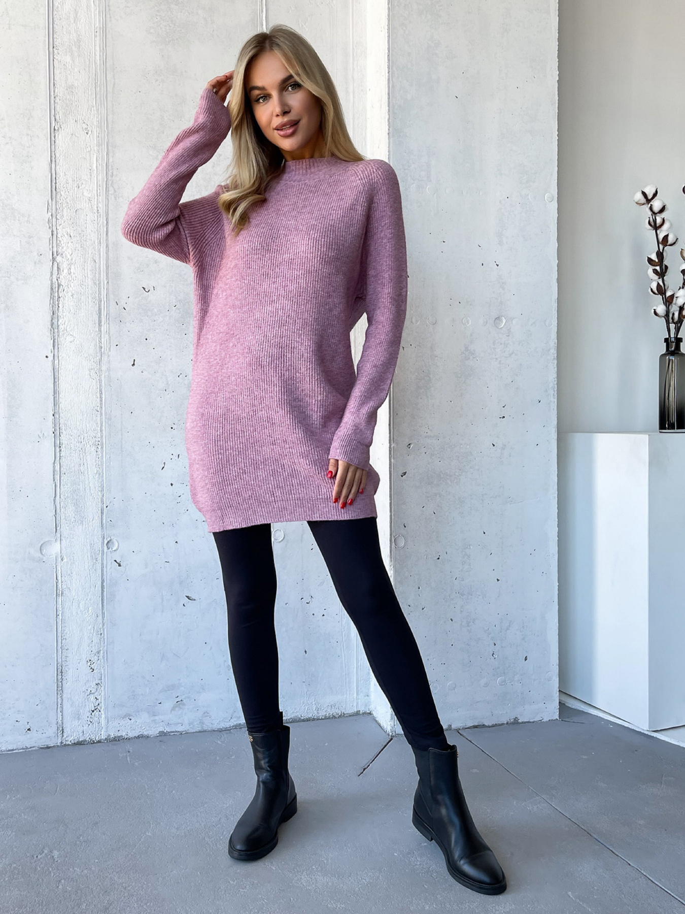 Туника ISSA Plus модель WN20-580_темно-розовый Фото