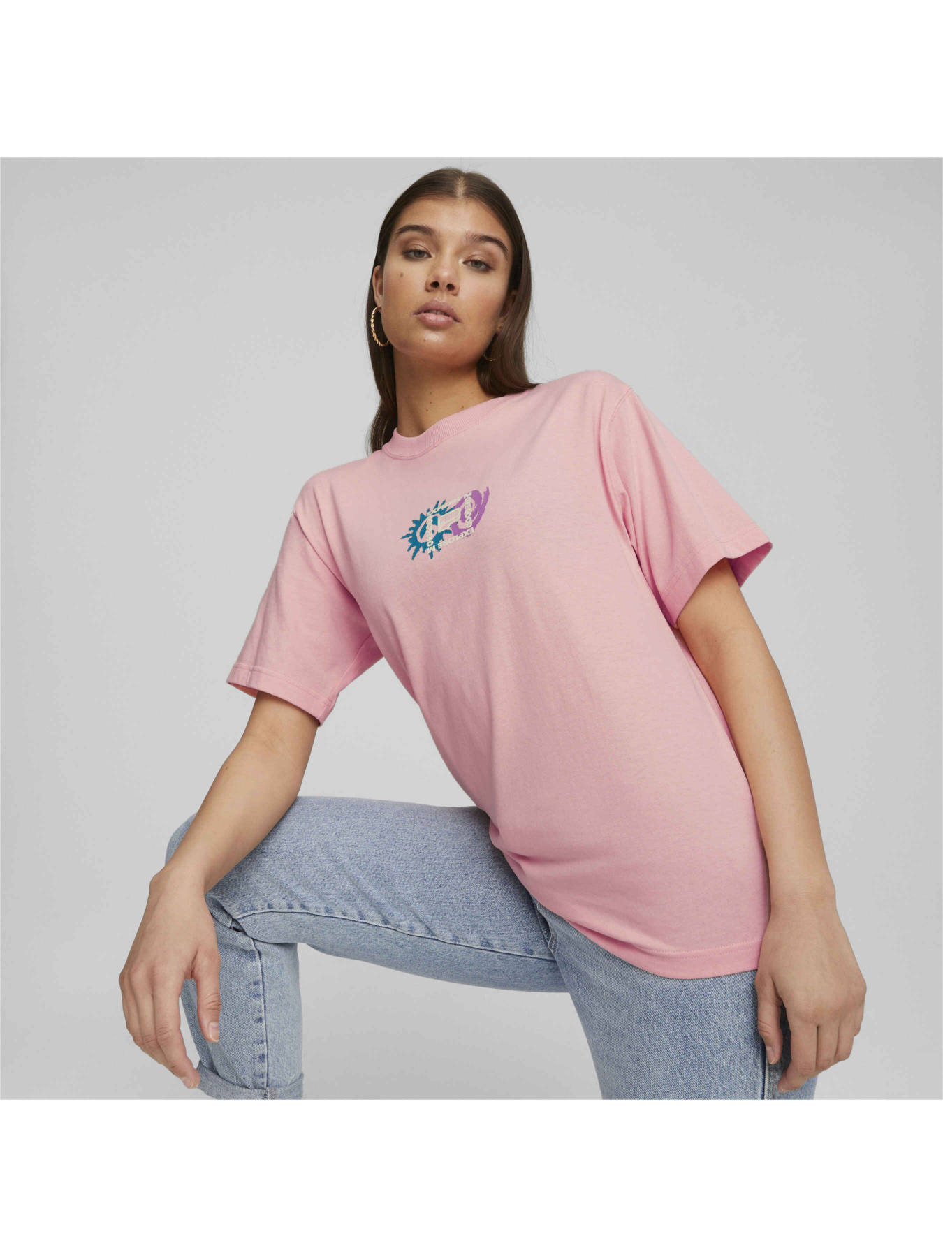 Футболка PUMA Downtown Relaxed Graphic Tee модель 621453 Фото