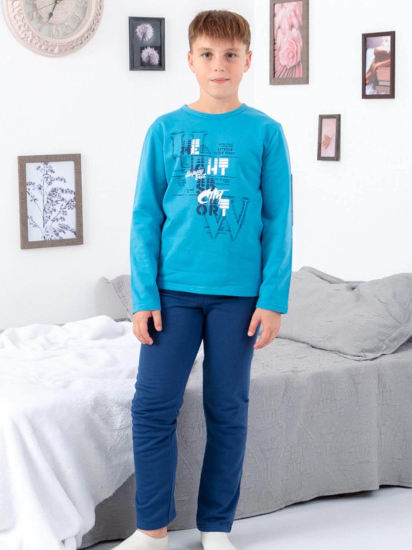 Пижама Носи своє модель 6076-023-33-1-goluba-blakitx-temno-sinj Фото