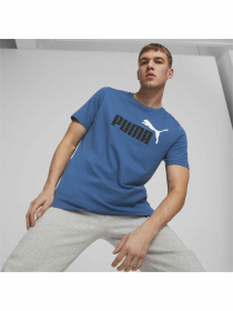 Спортивная футболка PUMA Ess+ 2 Col Logo Tee модель 586759 Фото