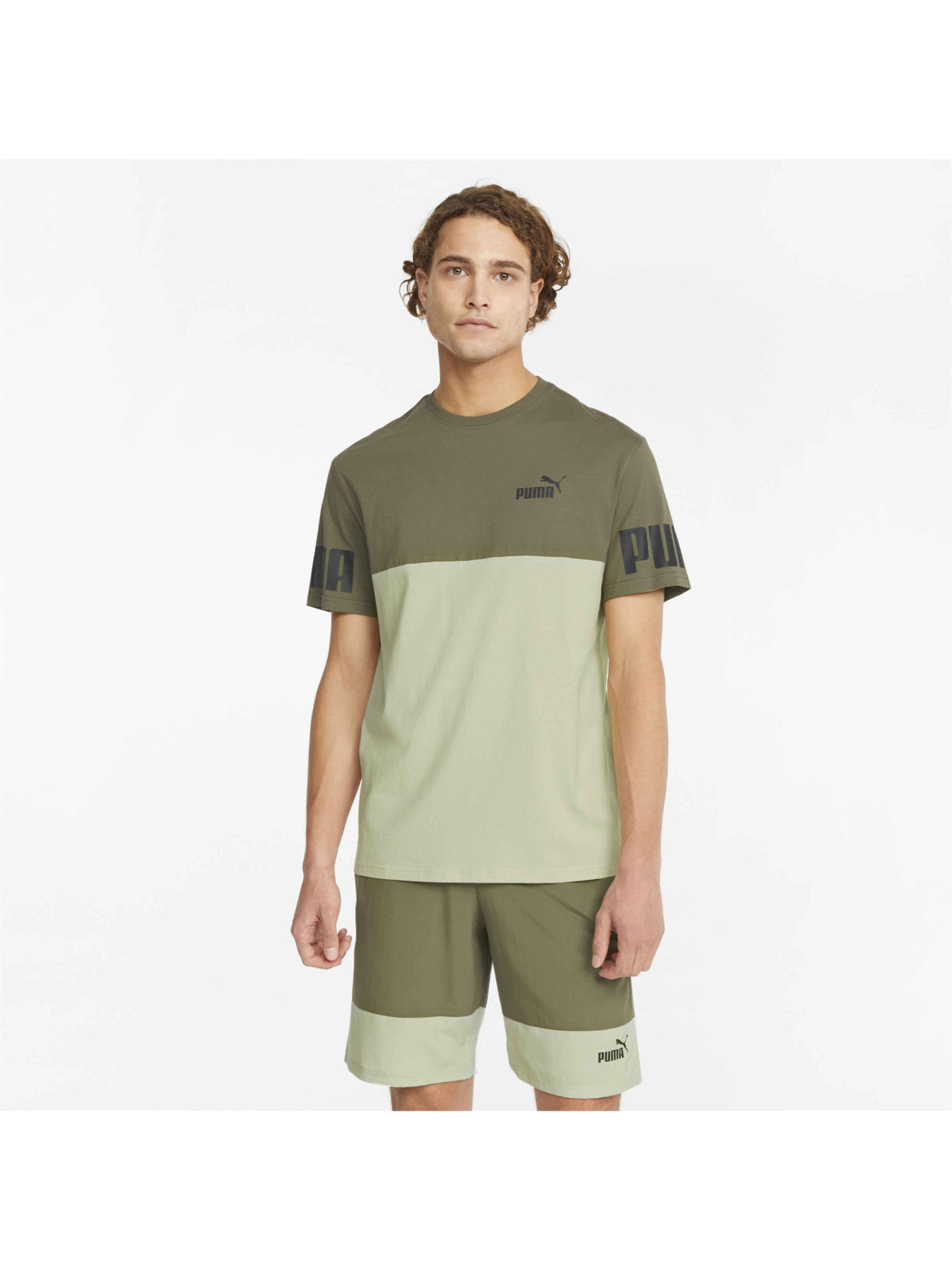 Футболка спортивная PUMA Power Colorblock Tee модель 847389 Фото