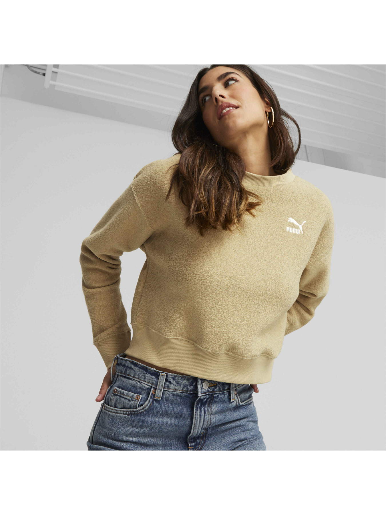 Свитшот PUMA Classics Fleece Crew модель 621413 Фото