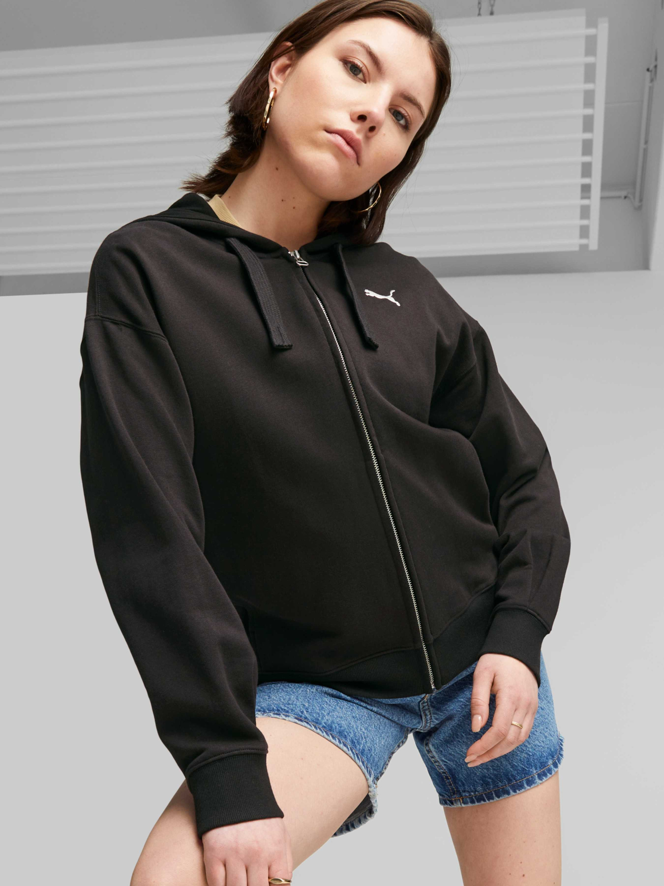 Спортивна кофта PUMA Her Full-zip Hoodie Tr модель 676003 Фото