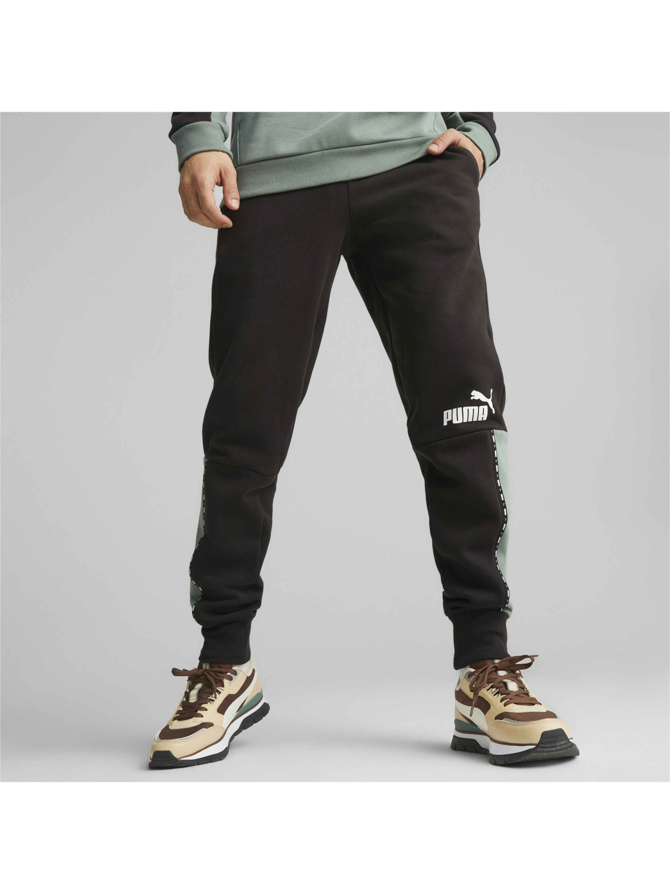 Спортивні штани PUMA Ess Block x Tape Sweatpants модель 673343 Фото