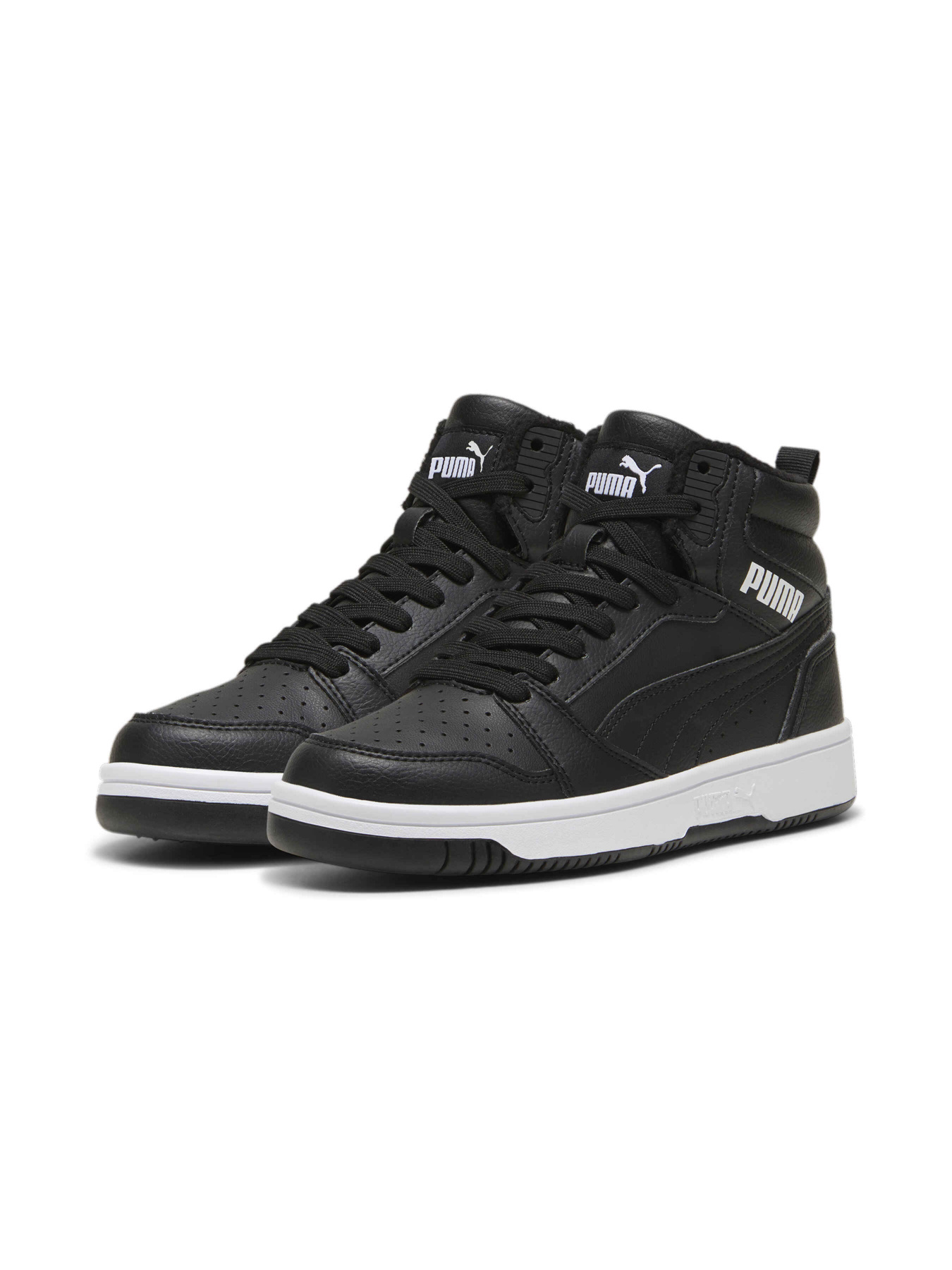 Кеды высокие PUMA Rebound V6 Mid Wtr Jr модель 394685 Кеды высокие PUMA Rebound V6 Mid Wtr Jr модель 394685 Фото