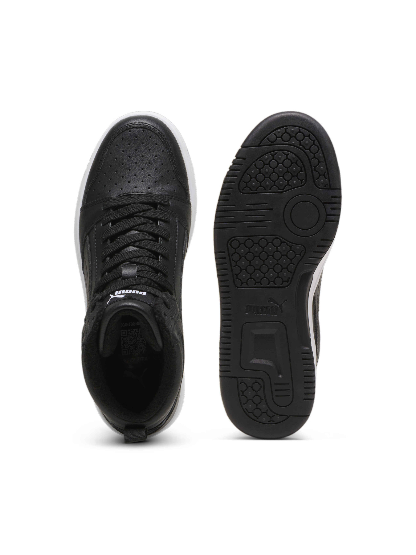 Кеды высокие PUMA Rebound V6 Mid Wtr Jr модель 394685 Кеды высокие PUMA Rebound V6 Mid Wtr Jr модель 394685 Фото