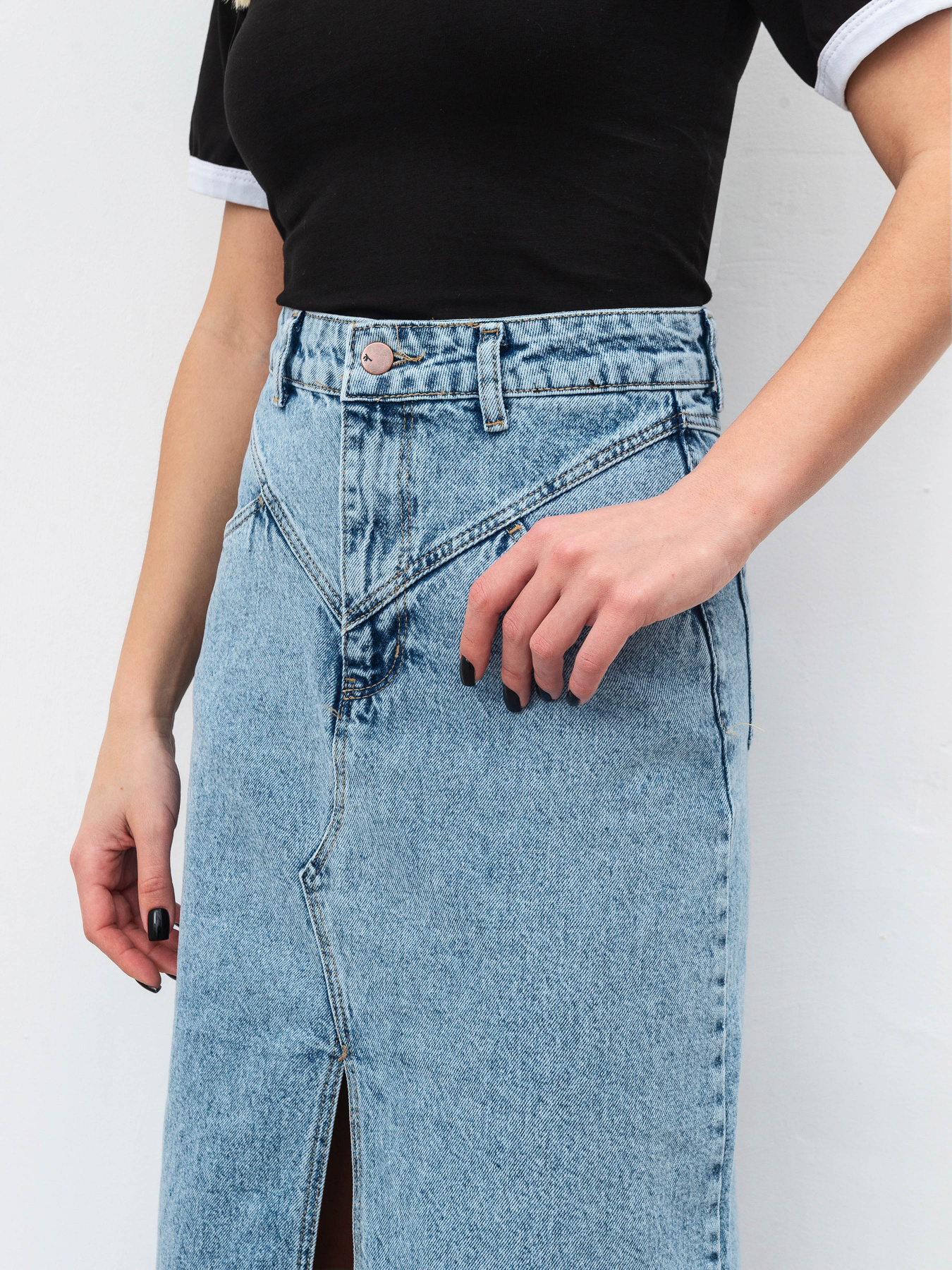 Джинсовая юбка Romashka Окаяма модель 206024905041 Джинсовая юбка Romashka Окаяма модель 206024905041 Фото