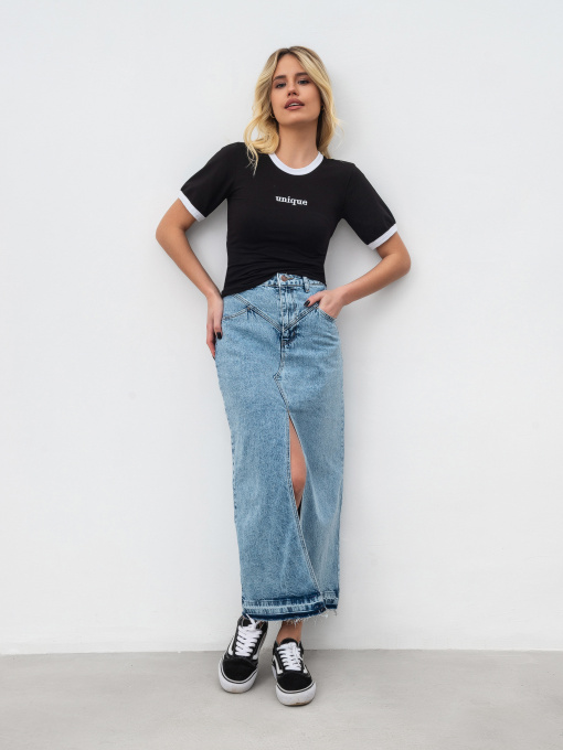 Джинсовая юбка Romashka Окаяма модель 206024905041 Фото