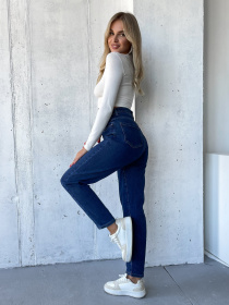 Джинси мом ISSA Plus модель WN20-572_синий Фото