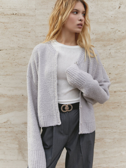 Теплий кардиган зі змішаної вовни модель 45006 — фото 9 - INTERTOP