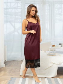 Ночная рубашка ISSA Plus модель 14344_бордовый Фото