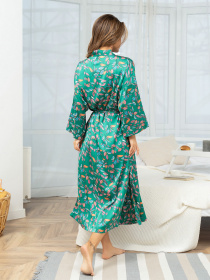 Халат ISSA Plus модель 14352_зеленый Фото