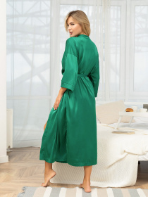 Халат ISSA Plus модель 14354_зеленый Фото