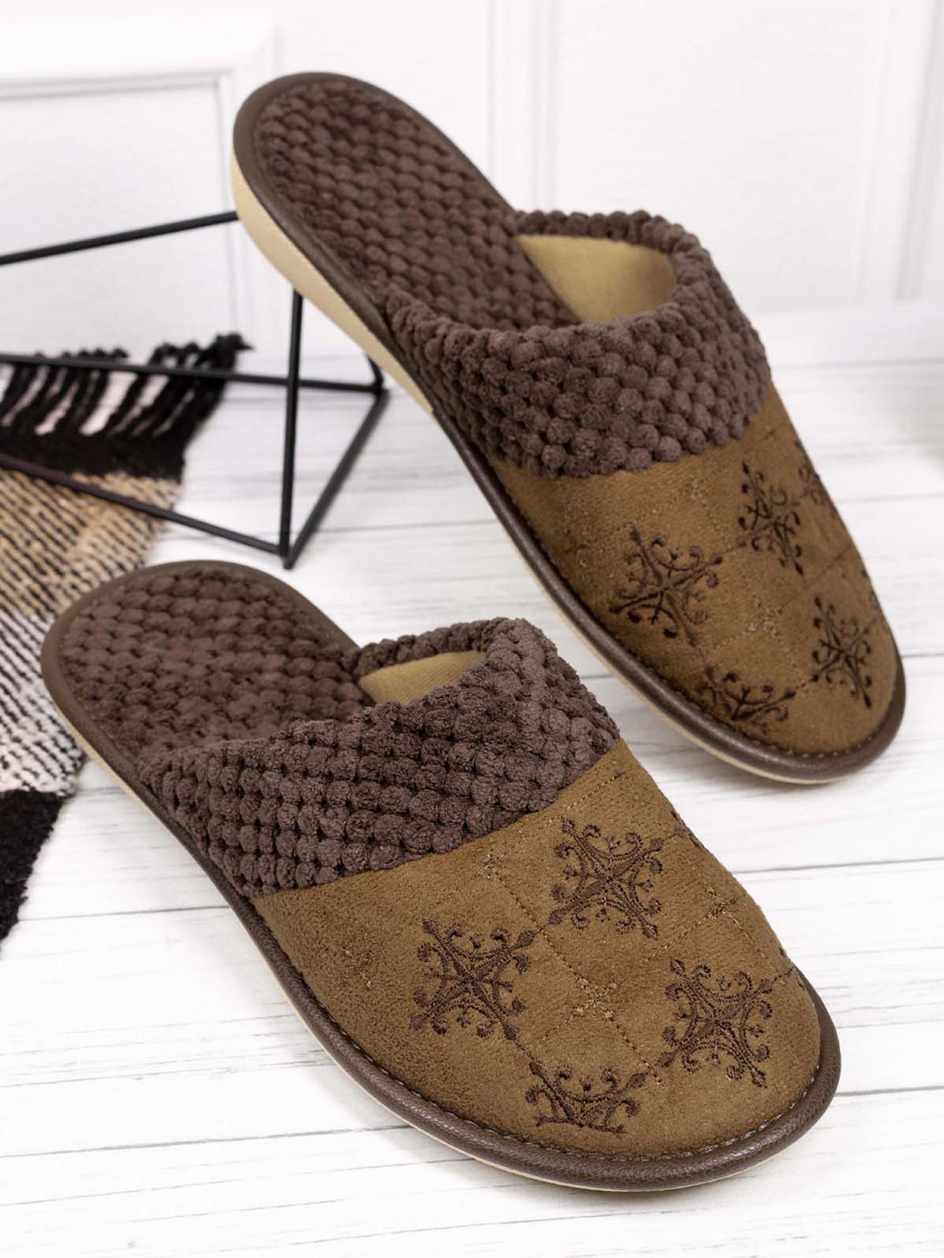 Капці ISSA Plus модель OB3-30_коричневый Фото