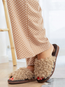 Капці ISSA Plus модель OB3-32_бежевый Капці ISSA Plus модель OB3-32_бежевый Фото