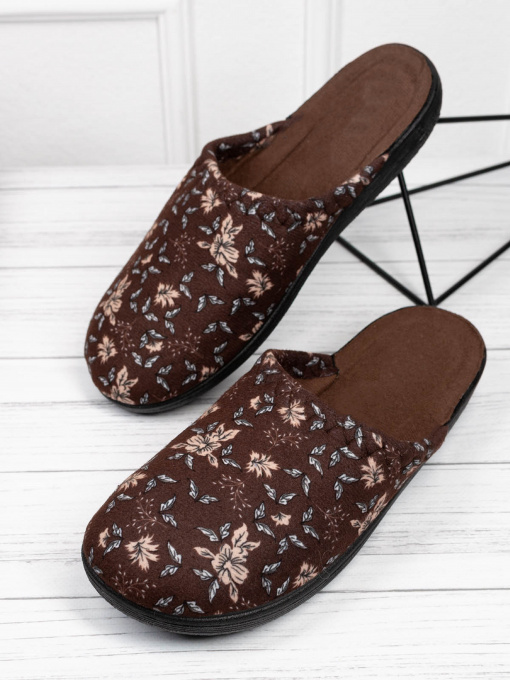 Тапки ISSA Plus модель OB3-38_коричневый Фото