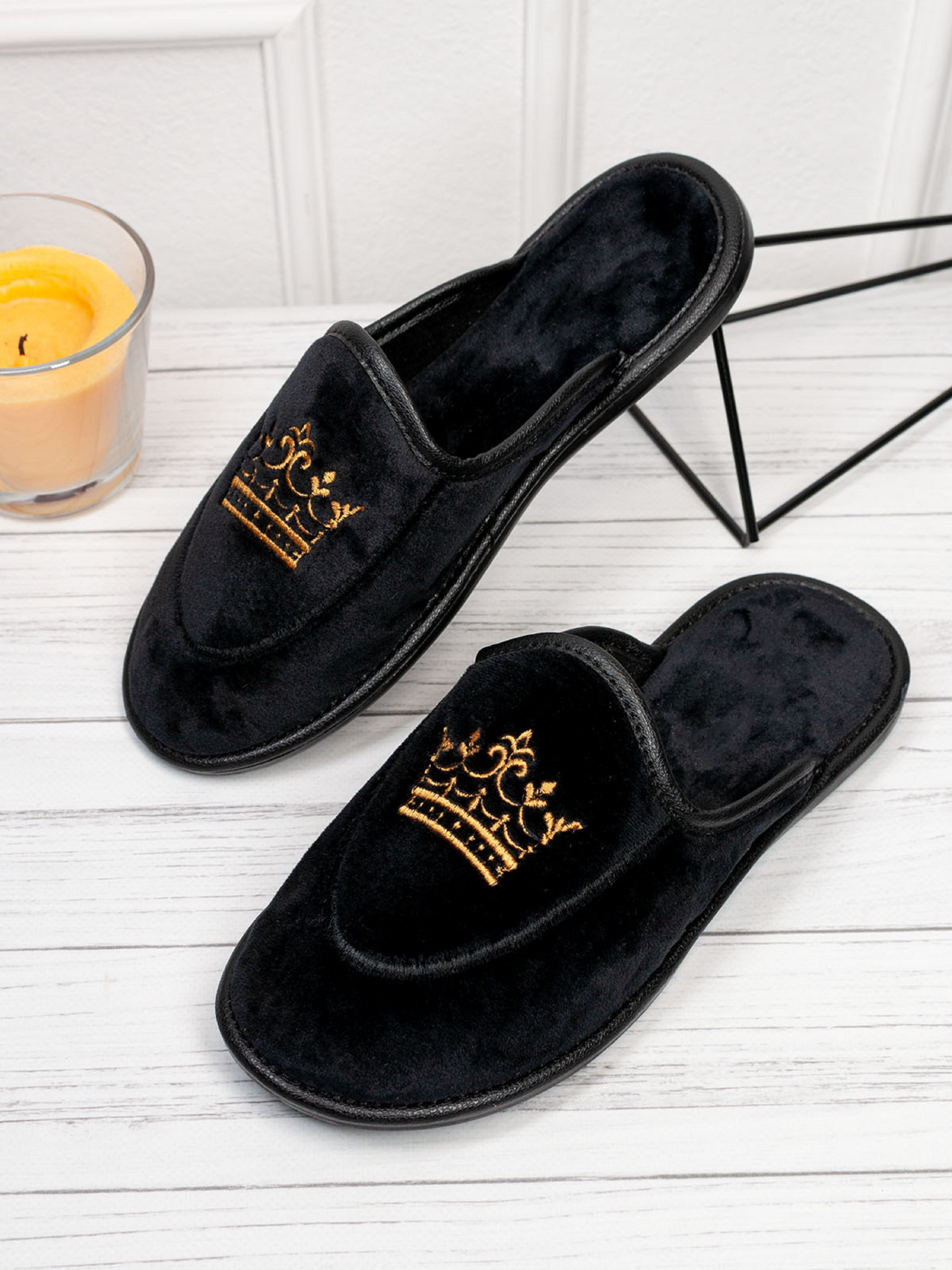 Тапки ISSA Plus модель OB3-18_черный Фото