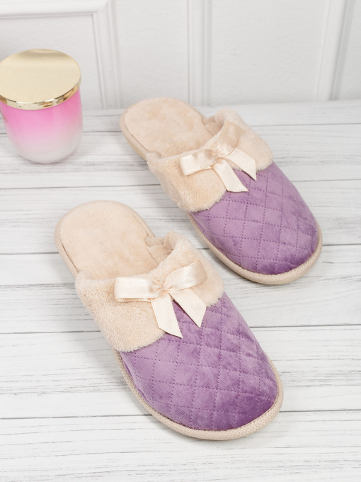 Тапки ISSA Plus модель OB3-28_сиреневый Фото