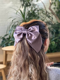 Великий бант, з королівського сатину, розкішний аксесуар для волосся від My Scarf MyScarf модель ba_046 Фото