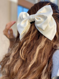 Большой бант из королевского атласа. Luxury аксессуар для волос для девушки и женщины MyScarf модель ba_047 Фото