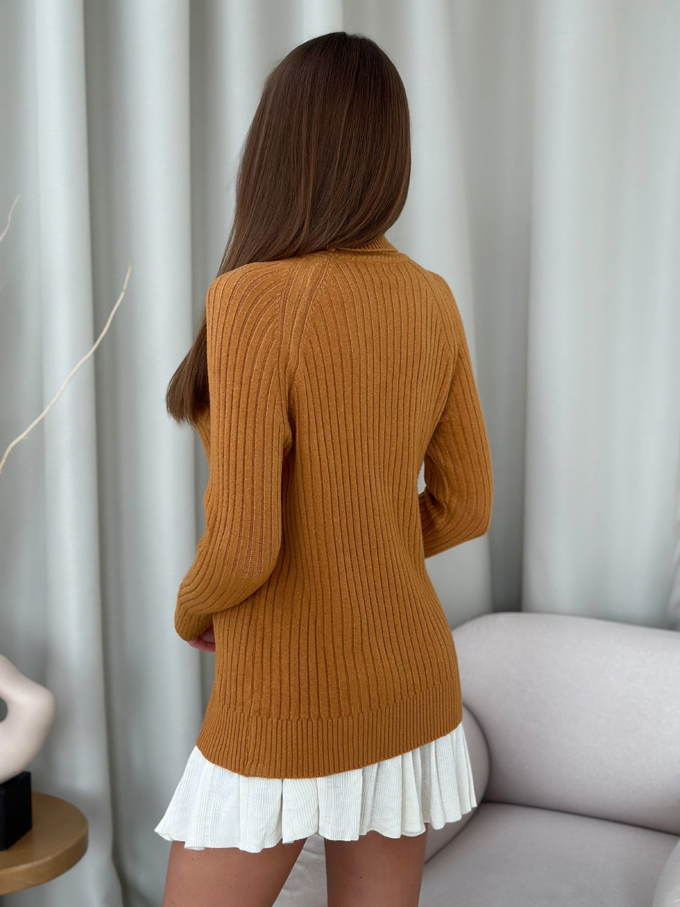 Водолазка ISSA Plus модель WN20-582_горчичный Фото