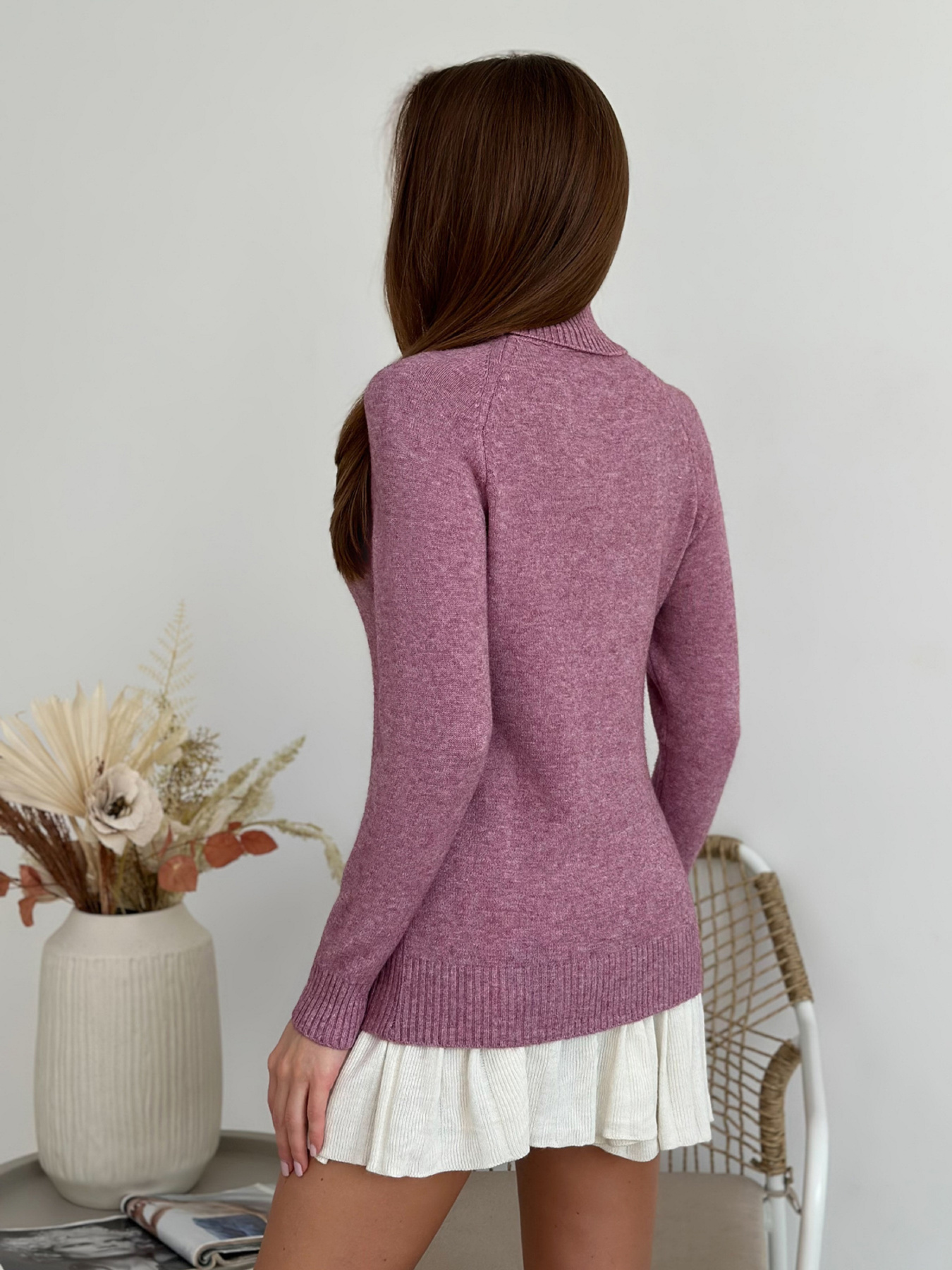 Водолазка ISSA Plus модель WN20-581_сиреневый Водолазка ISSA Plus модель WN20-581_сиреневый Фото