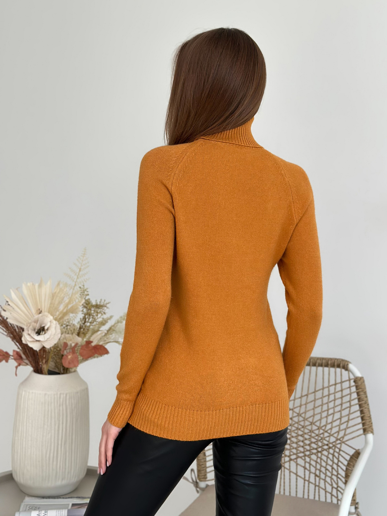 Водолазка ISSA Plus модель WN20-581_горчичный Фото