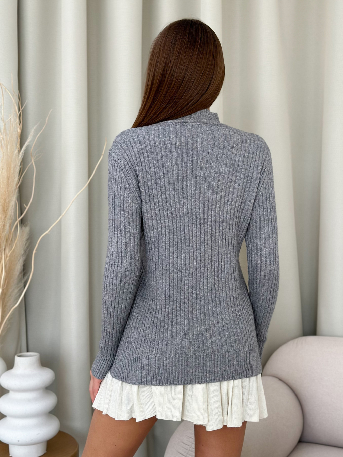 Водолазка ISSA Plus модель WN20-583_серый Водолазка ISSA Plus модель WN20-583_серый Фото