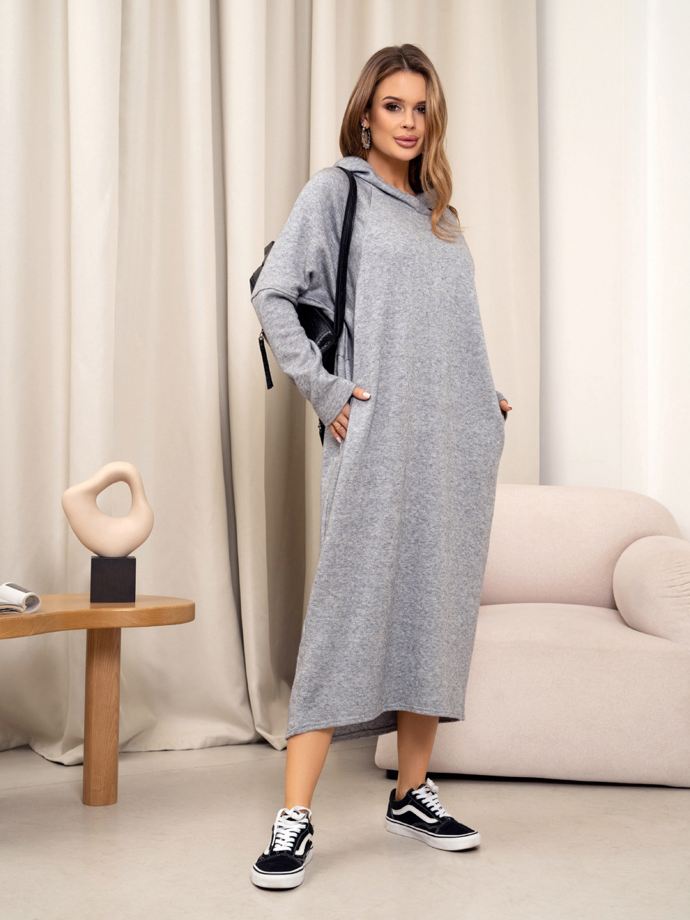 Платье макси ISSA Plus модель 14367_серый Фото