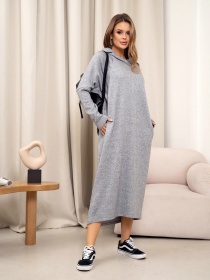 Платье макси ISSA Plus модель 14367_серый Фото