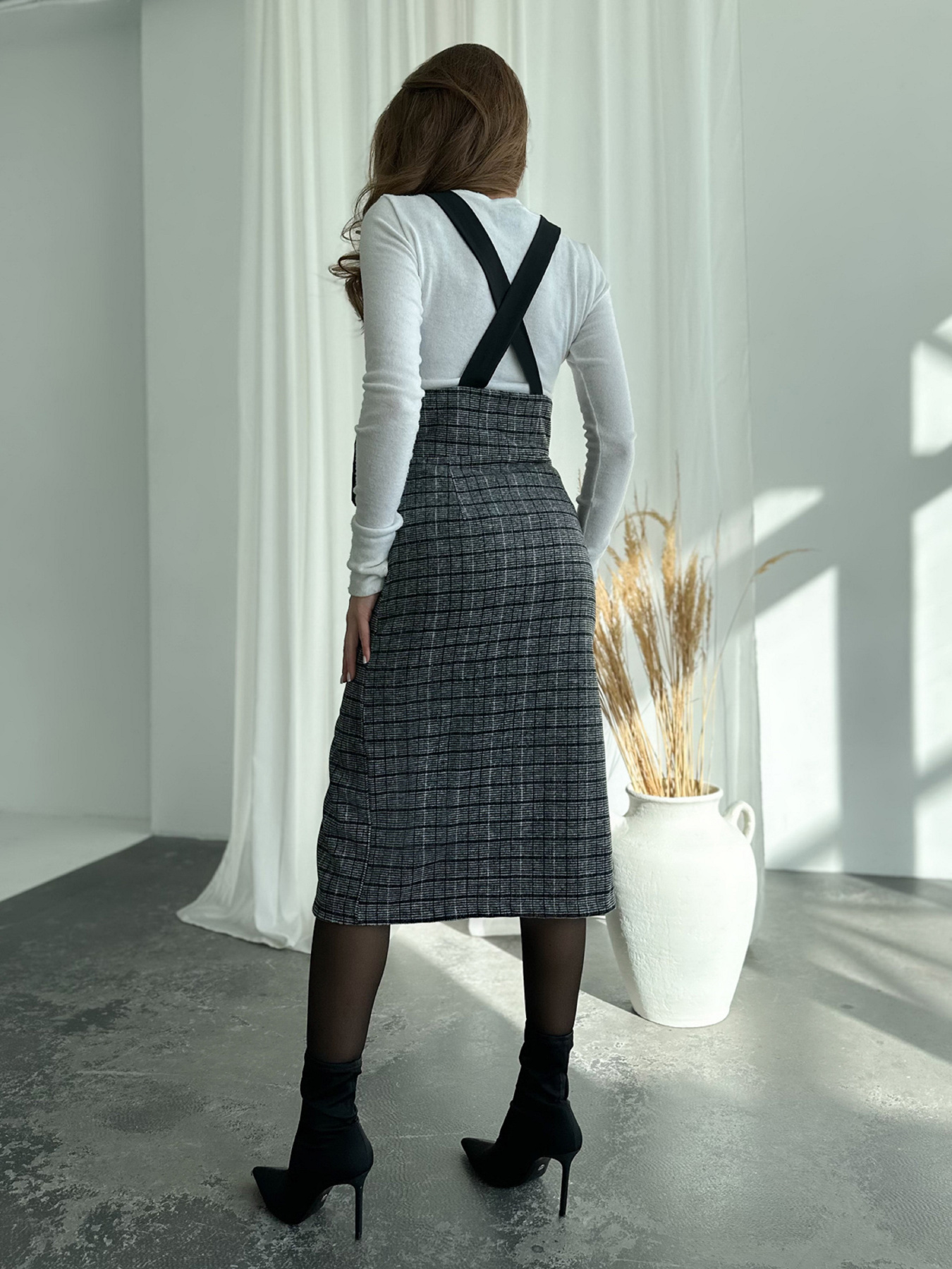 Сарафан ISSA Plus модель SA-18-1A_серый Фото