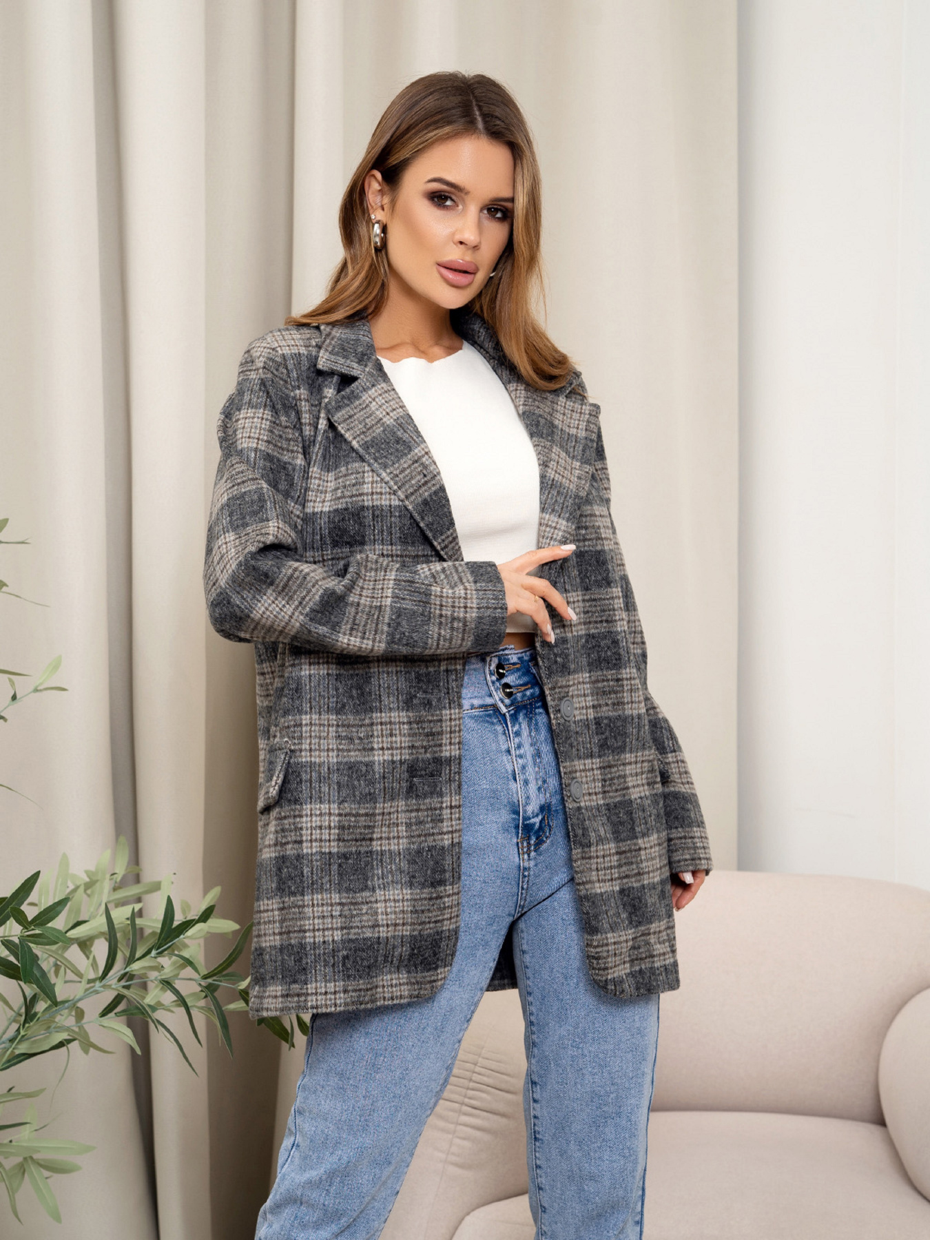 Блейзер ISSA Plus модель 14362_мультиколор Фото