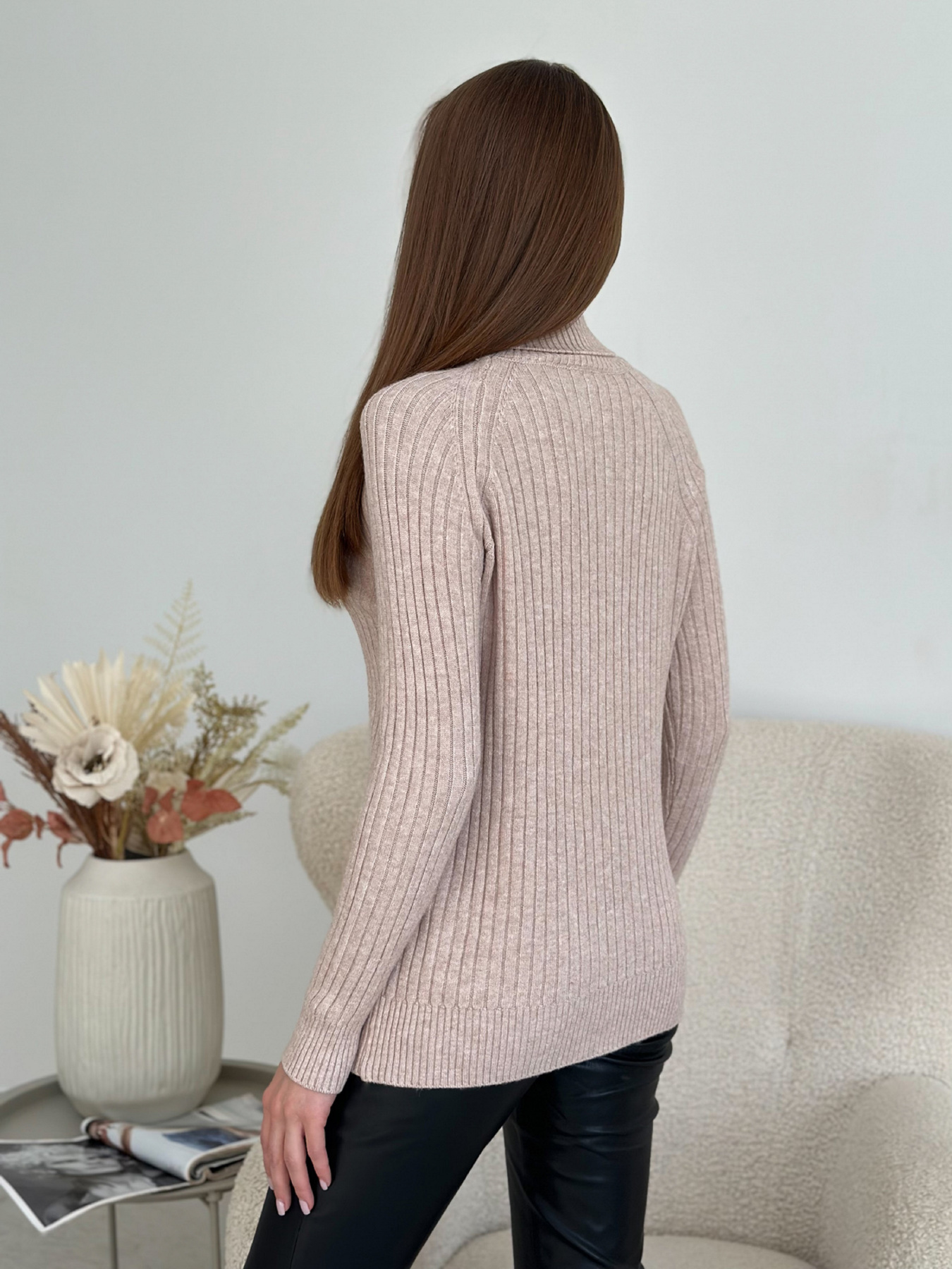 Водолазка ISSA Plus модель WN20-582_бежевый Фото