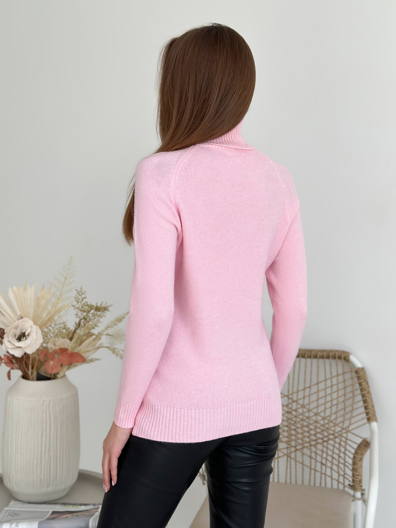 Водолазка ISSA Plus модель WN20-581_розовый Фото