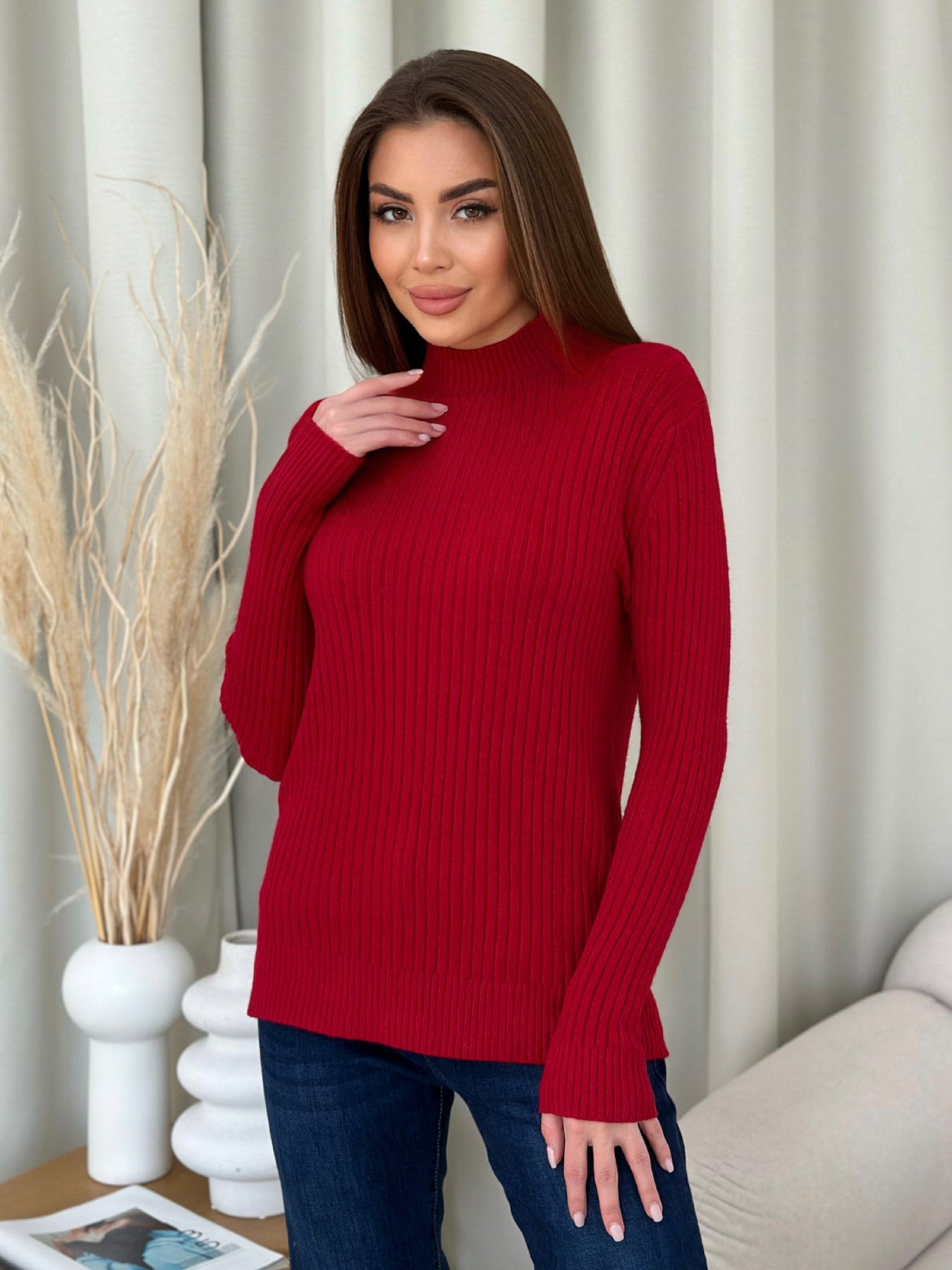 Водолазка ISSA Plus модель WN20-583_красный Фото