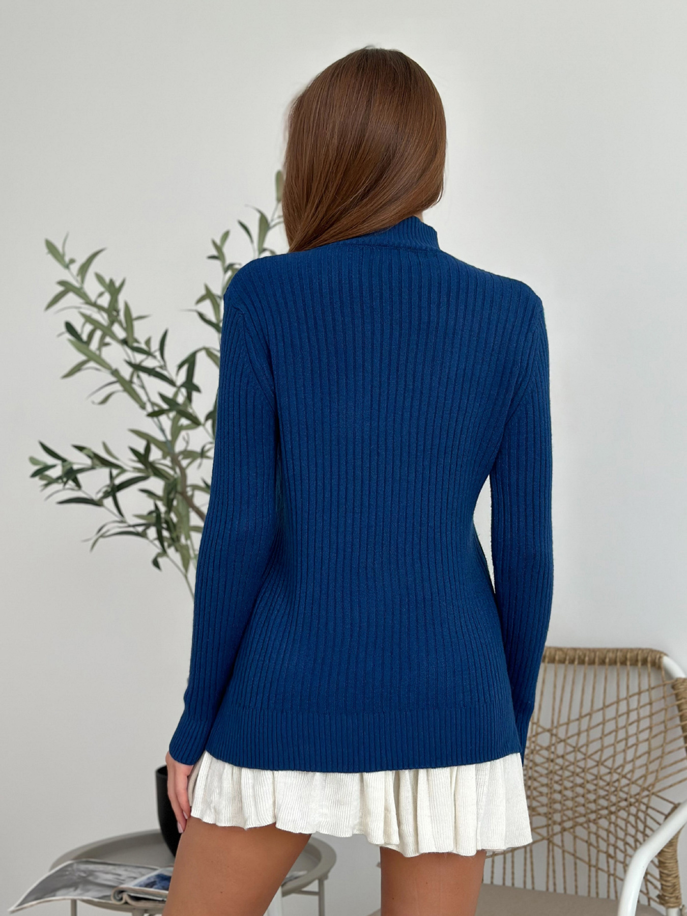 Водолазка ISSA Plus модель WN20-583_синий Фото