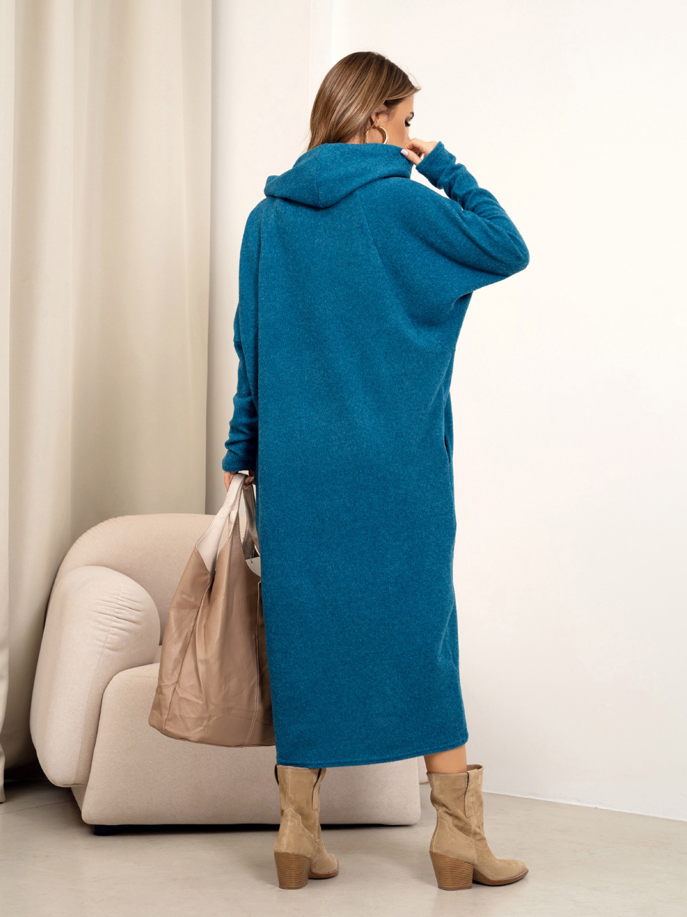 Платье миди ISSA Plus модель 14366_бирюзовый Фото