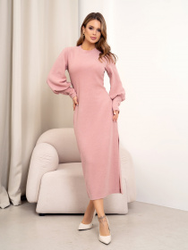 Сукня міді ISSA Plus модель 14377_розовый Фото