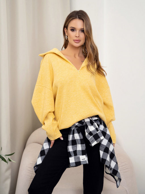 Джемпер ISSA Plus модель 14364_желтый Фото