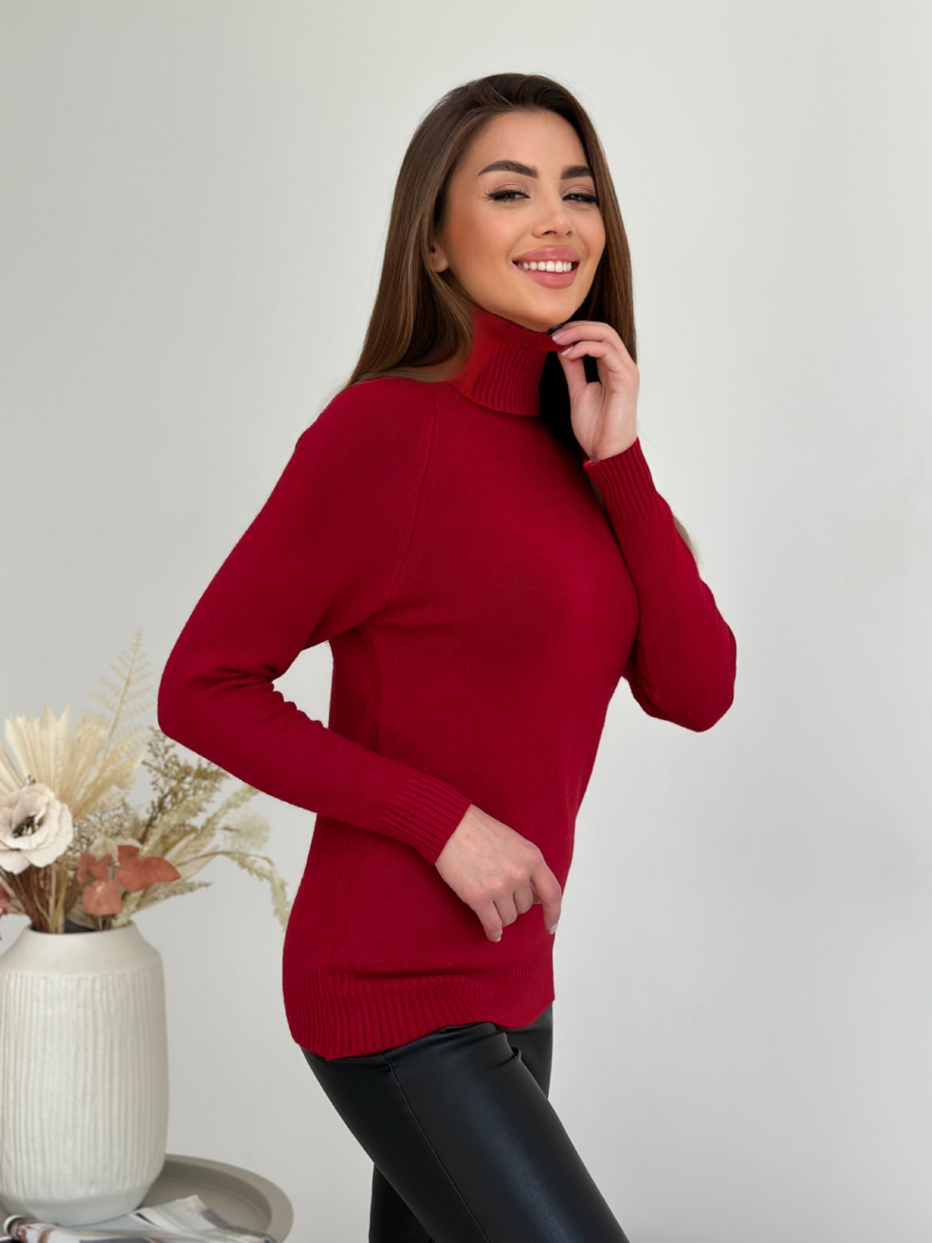 Водолазка ISSA Plus модель WN20-581_красный Фото