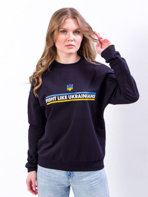 Свитшот Носи своє модель 8175-chornilxno-sinj-gerb Фото