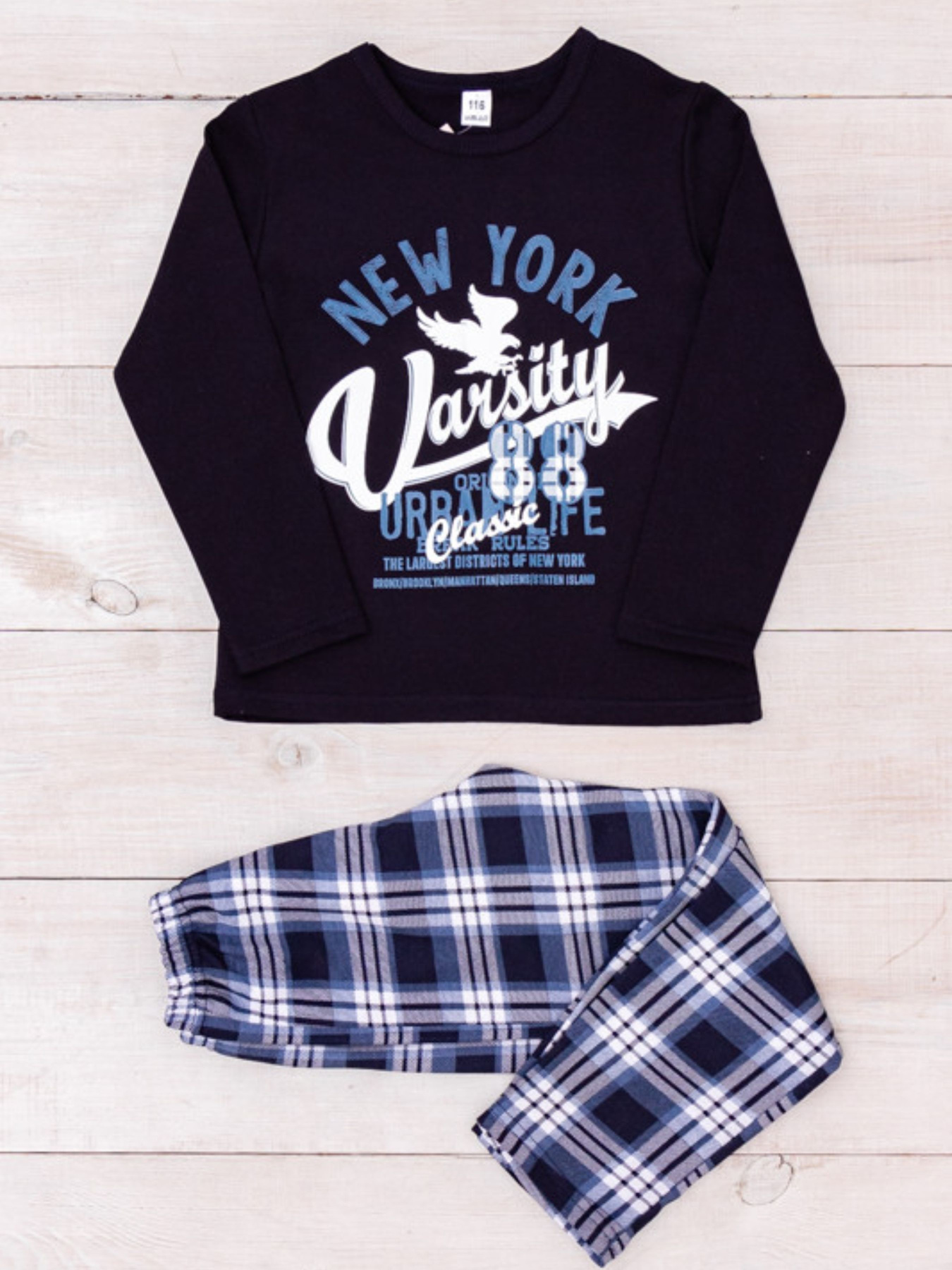 Піжама Носи своє модель 6076-024-33-4-chornilxno-sinj-new-york Фото