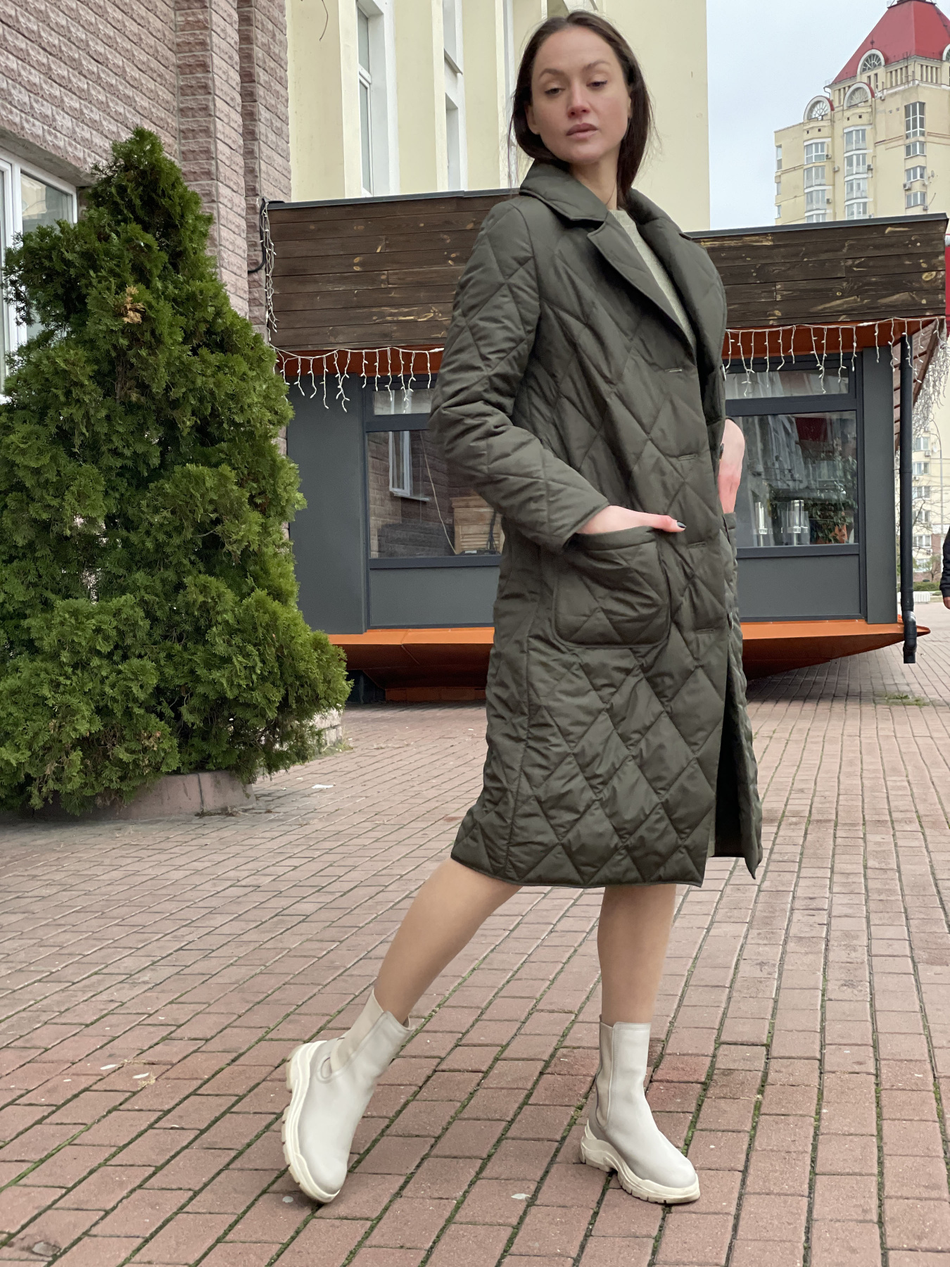 Пальто с утеплителем CAT ORANGE модель 4444 Фото