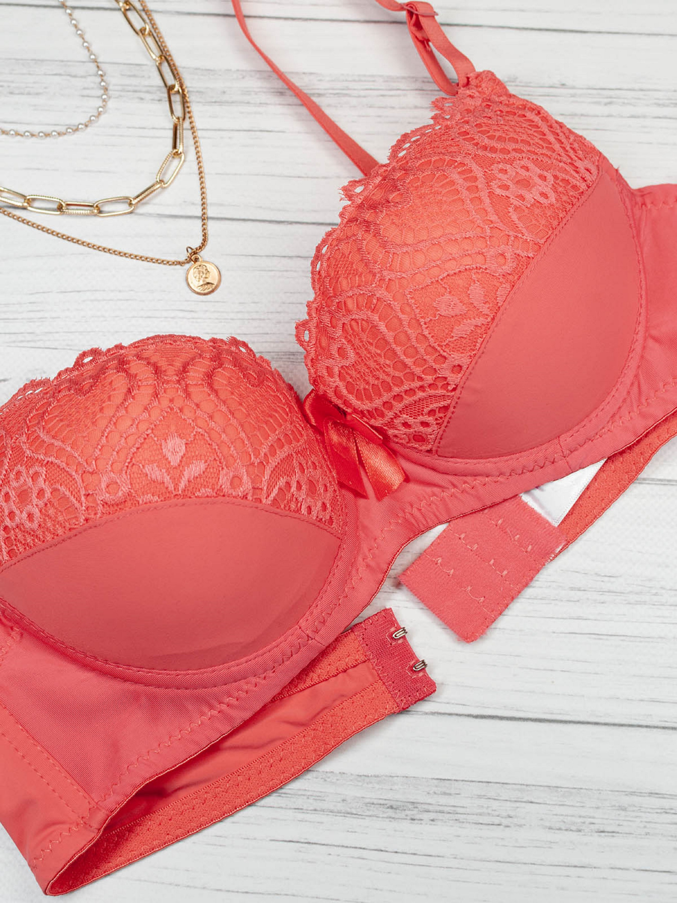 Бюстгальтер ISSA Plus модель BL2-887_коралловый Фото