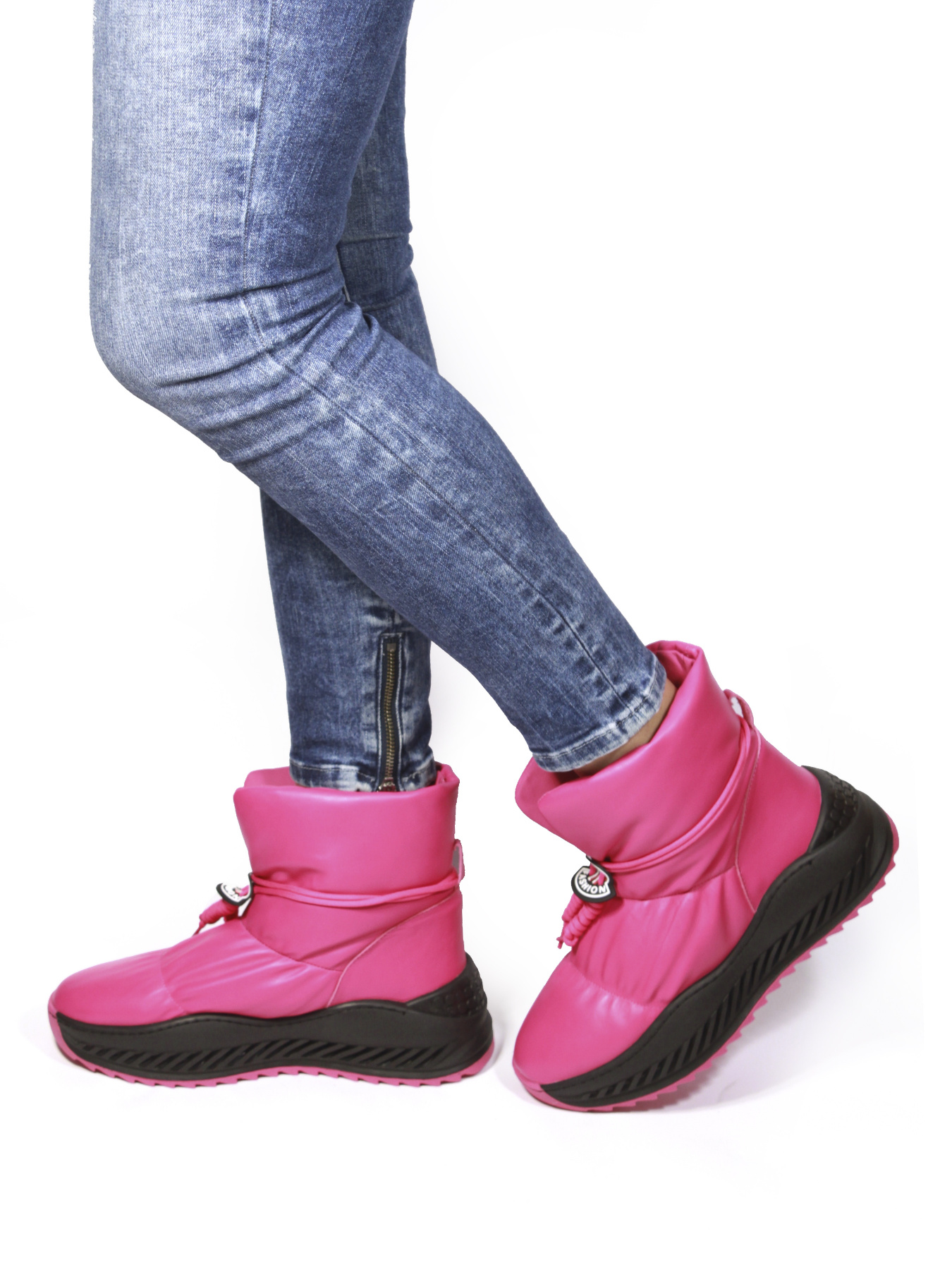 Сапоги дутики It-girl модель YD-9905-17_pink Фото